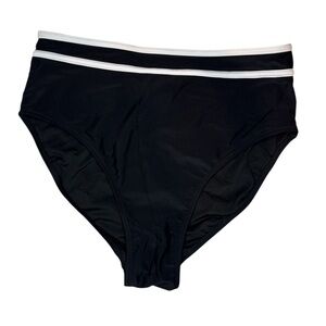 Black and white stripe bikini bottom